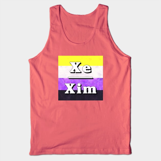 Xe-Xim Pronouns: Non-Binary Tank Top by Tiger Torre